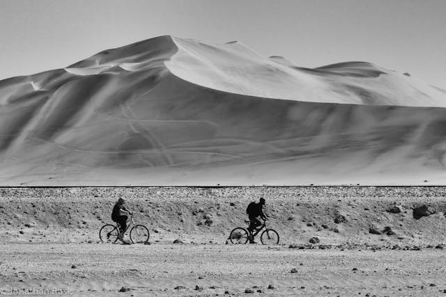Dune with bicycles photo